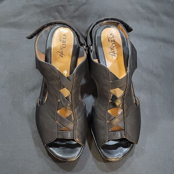 EUROSOFT VACARA LEATHER CRISS CROSS  WITH A CAGED LOOK STRAP R3 - Picture 1 of 14